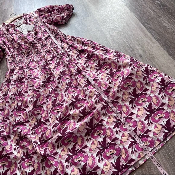 NWT J.Crew Liberty fabric smock waist midi dress butterfield‎ floral print - Picture 5 of 10